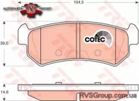 Комплект тормозных колодок, дисковый тормоз