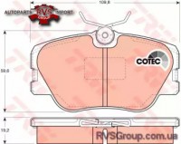 Комплект тормозных колодок, дисковый тормоз