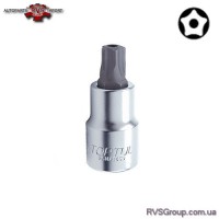 Головка с насадкой 5-гранной TOPTUL TORX T20 37мм 1/4" с отверстием BCNA0820