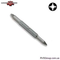 Бита крестовая двухсторонняя TOPTUL 1/4" PZ1xPZ2 L75мм FKBA0102