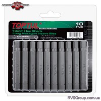 Набор насадок отверточных TOPTUL 10мм L75мм HEX 6мм 10ед. FSDB1206G