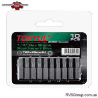 Набор насадок отверточных 1/4" TOPTUL L25мм T40 10ед. FSEA0840G