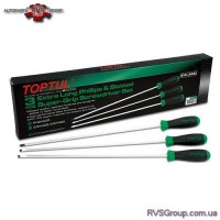 Набор отверток длинных 3ед. TOPTUL (PH1x250, PH2x250, SL5,5x400) GAAE0305