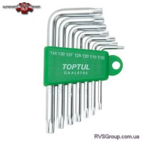 Набор ключей TORX Г-обр. TOPTUL T10-T40 7ед. GAAL0705