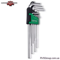 Ключи шестигранные удлиненные TOPTUL 1,5-10мм 9ед. GAAL0911