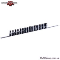 Набор головок торцевых на планке TOPTUL 1/2" 15ед. 8-24мм GAAQ1602U