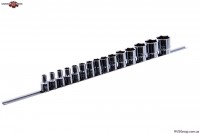 Набор головок торцевых на планке TOPTUL 1/2" 15ед. 8-32мм GAAQ1603U