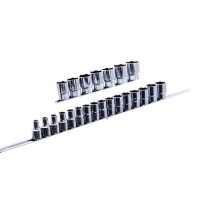 Набор 12-гранных головок на планке TOPTUL 12-гр. 1/2" 23ед. 8-32мм GAAQ1604U-12