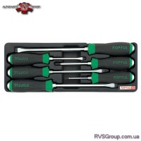 Набор ударных отверток с шестигранником 6 ед. (в ложементе) TOPTUL GAAT0601