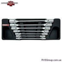 Набор ключей торцевых шарнирных 6-19мм 7ед. (в ложементе) TOPTUL GAAT0702