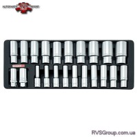 Набор головок длинных 1/2" 8-32мм  22ед. (в ложементе) TOPTUL GAAT2202