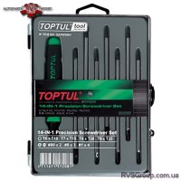 Набор отверток для точных работ 14 в 1 TOPTUL (T5-T20,PH,SL) GAAW0804