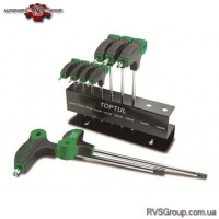 Набор ключей TORX с ручкой L-обр. TOPTUL T10-T50 9ед. GAAX0901