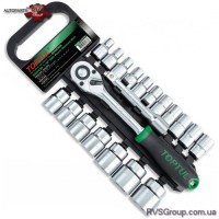 Набор головок с трещоткой TOPTUL 1/2" 20ед. 8-32мм GABB2001