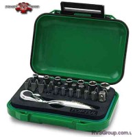 Набор торцевых головок и бит с трещоткой TOPTUL 1/4" 30ед. GABW3001