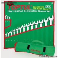 Набор ключей дюймовых комбинированных TOPTUL 16 шт. (1/4"-1-1/4") GBAA1604