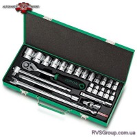 Набор инструмента головки с трещоткой TOPTUL 1/2" 24ед. (6-гр.) GCAD2401