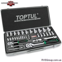 Набор головок с трещоткой TOPTUL 1/4", 1/2" 34ед. GCAD3401