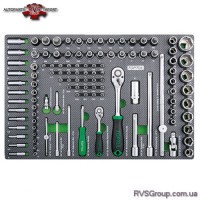 Профессиональный набор инструмента в ложементе 1/4", 1/2" 111ед. TOPTUL GEDB117