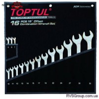 Набор ключей рожково-накидных TOPTUL 16 шт. 7-32 Hi-Performance GPAX1601