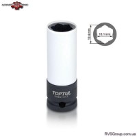 Головка ударна довга TOPTUL 1/2" для шиномонтажу 17мм (для Mercedes-Benz) (KABQ1617)