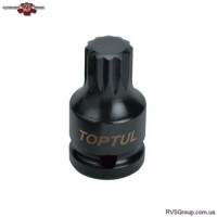 Головка торцевая SPLINE ударная TOPTUL М14 L44мм 1/2" KADB1614S