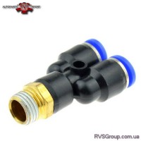 Соединение цанговое Y-образное 10мм*3/8" AIRKRAFT SPX10-03