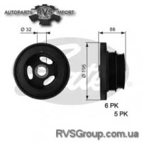 Ременный шкив, коленчатый вал