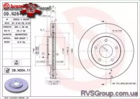 Диск гальмівний передн Лів/Прав CITROEN C4 AIRCROSS  DODGE CALIBER  HYUNDAI SANTA FÉ I  MITSUBISHI ASX, ECLIPSE CROSS, LANCER VIII, OUTLANDER II, OUTLANDER