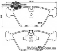 Комплект тормозных колодок, дисковый тормоз