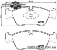 Комплект тормозных колодок, дисковый тормоз