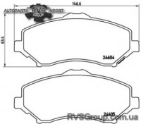 Комплект тормозных колодок, дисковый тормоз