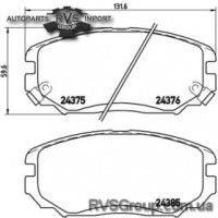 Комплект тормозных колодок, дисковый тормоз