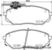 Комплект гальмівних колодок передн , HYUNDAI SANTA FE IV  KIA SORENTO II, SORENTO III 2.0D-3.5 06.09-12.20