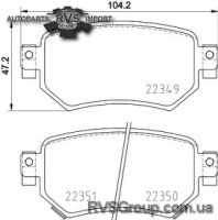 Комплект гальмівних колодок задн , MAZDA 6 2.0/2.2D/2.5 08.12-