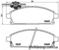 Комплект тормозных колодок, дисковый тормоз