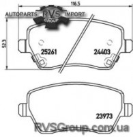 Комплект тормозных колодок, дисковый тормоз