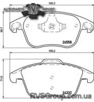 Комплект тормозных колодок, дисковый тормоз