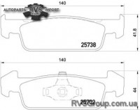 Комплект тормозных колодок, дисковый тормоз