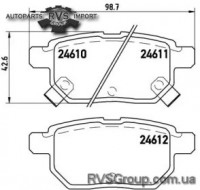 Комплект тормозных колодок, дисковый тормоз