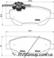 Комплект тормозных колодок, дисковый тормоз