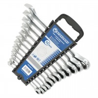 Набор ключей комбинированных с трещоткой 8-15,17,19,22,24мм 12ед. на холдере  СТАНДАРТ NGW12ST-B