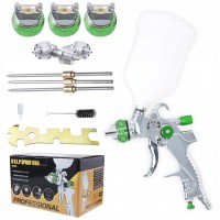 Краскопульт пневматический TE2008 HVLP, форсунки 1.4, 1.7 и 2 мм TE2008-1.4-1.7-2.0 AIRKRAFT