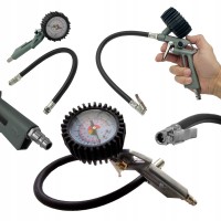 Пистолет для подкачки колес с манометром 12 бар AIRKRAFT STG-08