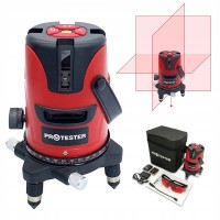 Лазерный уровень 5 линий 1H/4V (красный луч) PROTESTER LL605R