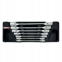 Набор ключей торцевых шарнирных 6-19мм 7ед. (в ложементе) TOPTUL GAAT0702