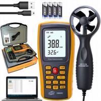 Анемометр-термометр USB 0,3-45м/с, 0-45°C BENETECH GM8902