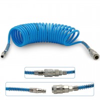 Шланг спиральный быстросъёмный 5,5x8мм L=5м полиуретановый AIRKRAFT AHC46-A