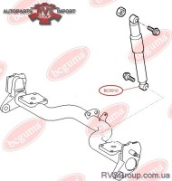 Втулка амортизатора заднего нижняя, Fiat Doblo 01-. Opel Combo 12- (19.5x41.5x38.5mm)