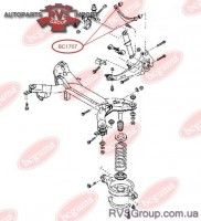 Втулка стабілізатора зад. 45mm, DB709-711 (мал.)